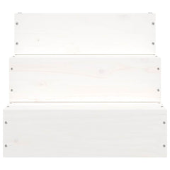 vidaXL Pet Stair White 40x37.5x35 cm Solid Wood Pine 4