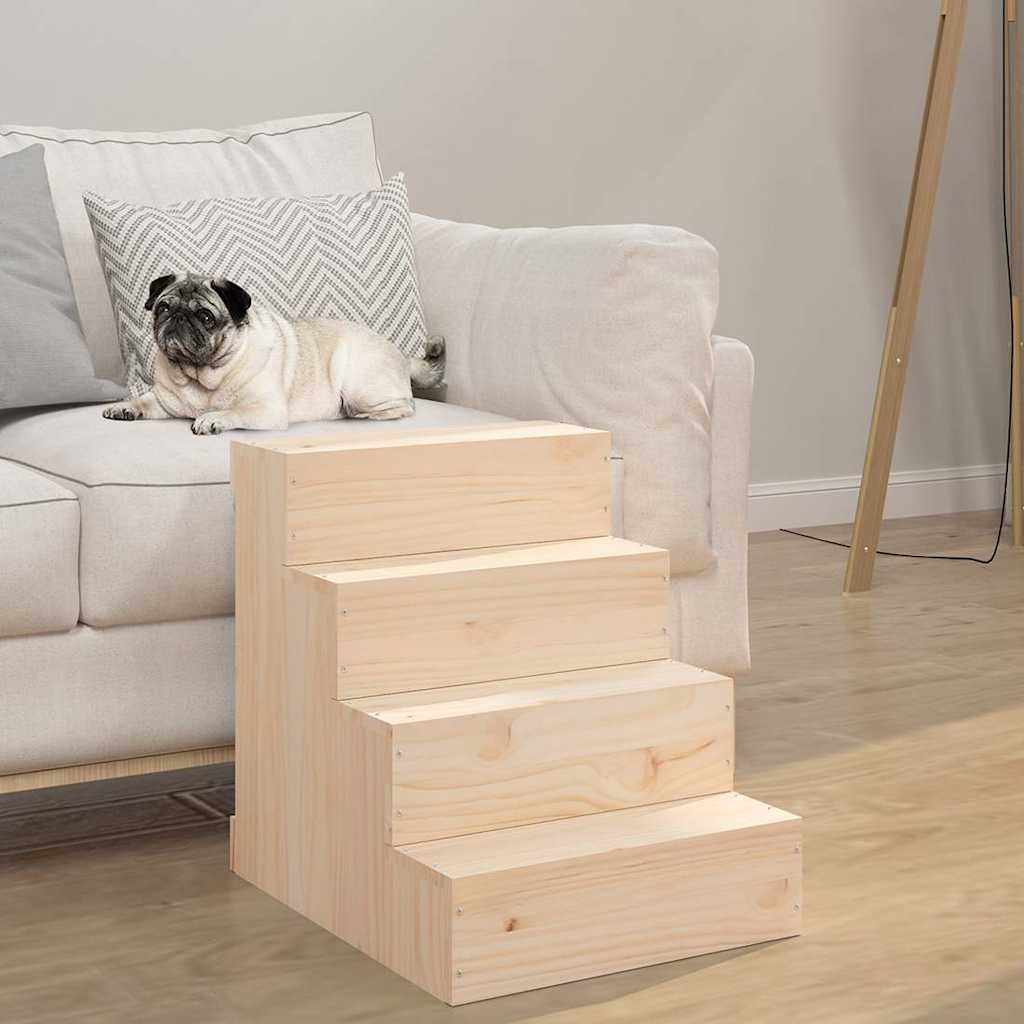 vidaXL Pet Stair Solid Wood Pine