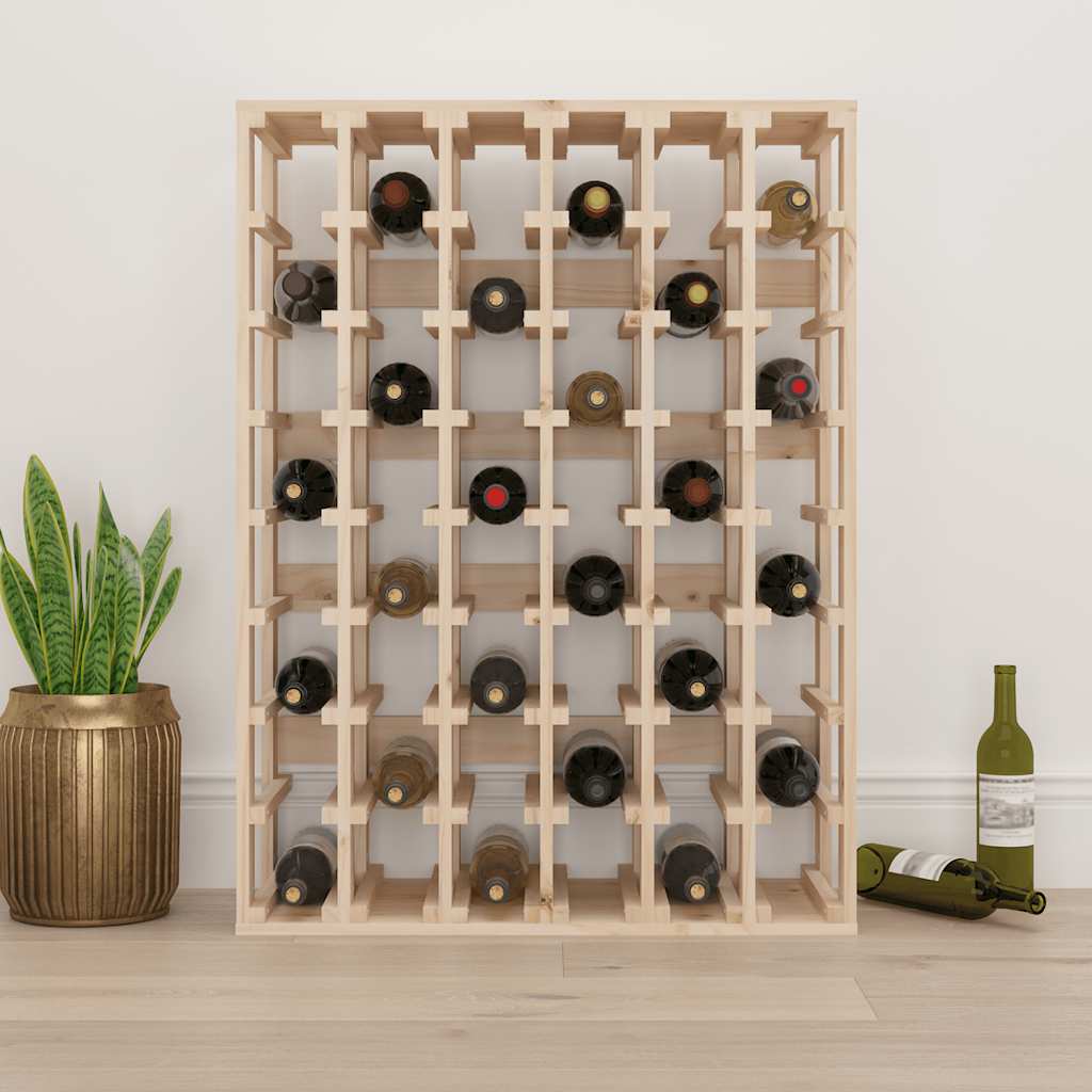 vidaXL Wine Rack 70x33x94 cm Solid Wood Pine 3