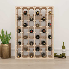 vidaXL Wine Rack 70x33x94 cm Solid Wood Pine 3
