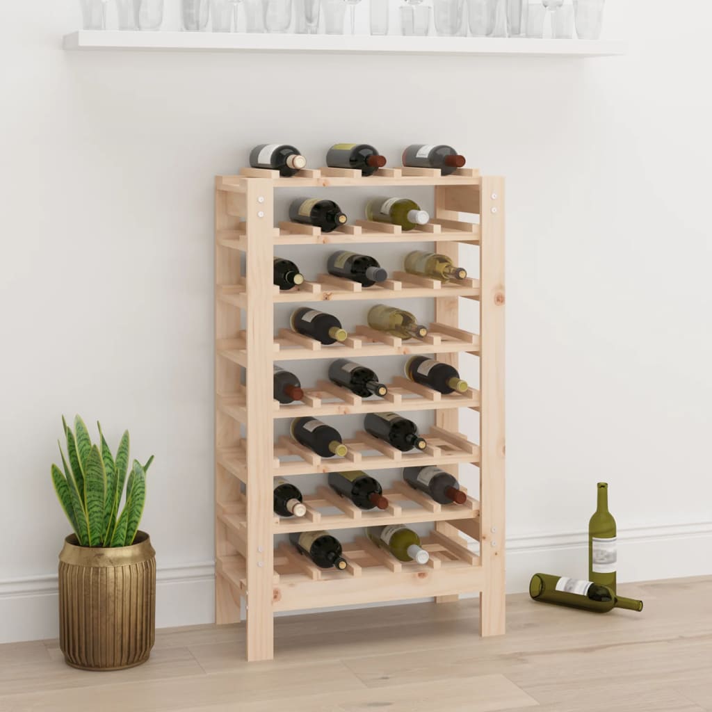 vidaXL Wine Rack 61.5x30x107.5 cm Solid Wood Pine 1