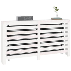 vidaXL Radiator Cover White 153x19x84 cm Solid Wood Pine 4