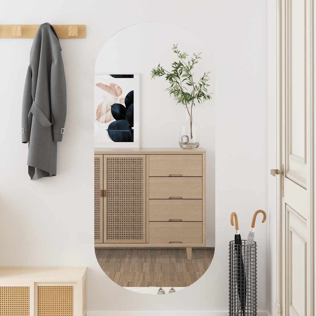 vidaXL Wall Mirror 45x100 cm Glass Oval 1