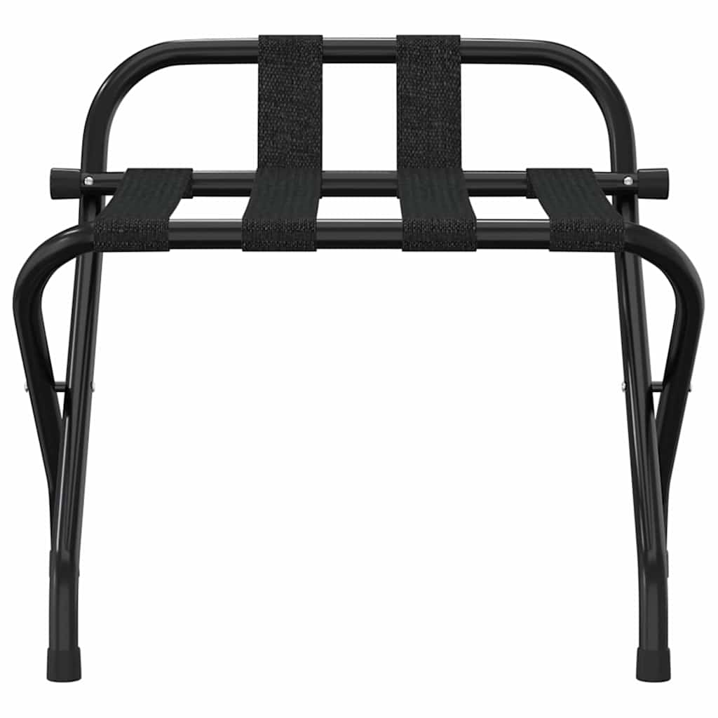 vidaXL Luggage Rack with Backrest Black 56x39x52 cm 3
