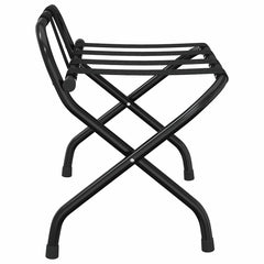 vidaXL Luggage Rack with Backrest Black 56x39x52 cm 4