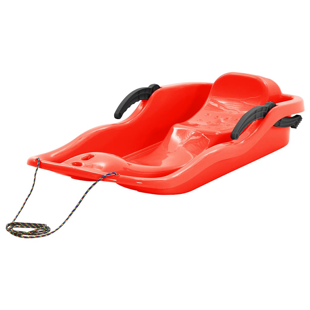 Sledge with Brakes 87x40x18 cm Polypropylene Red