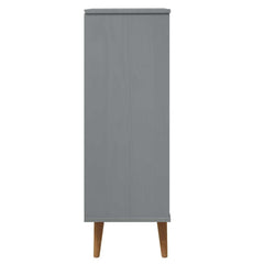 vidaXL Shoe Cabinet MOLDE Grey 59,5x35x103 cm Solid Wood Pine 6