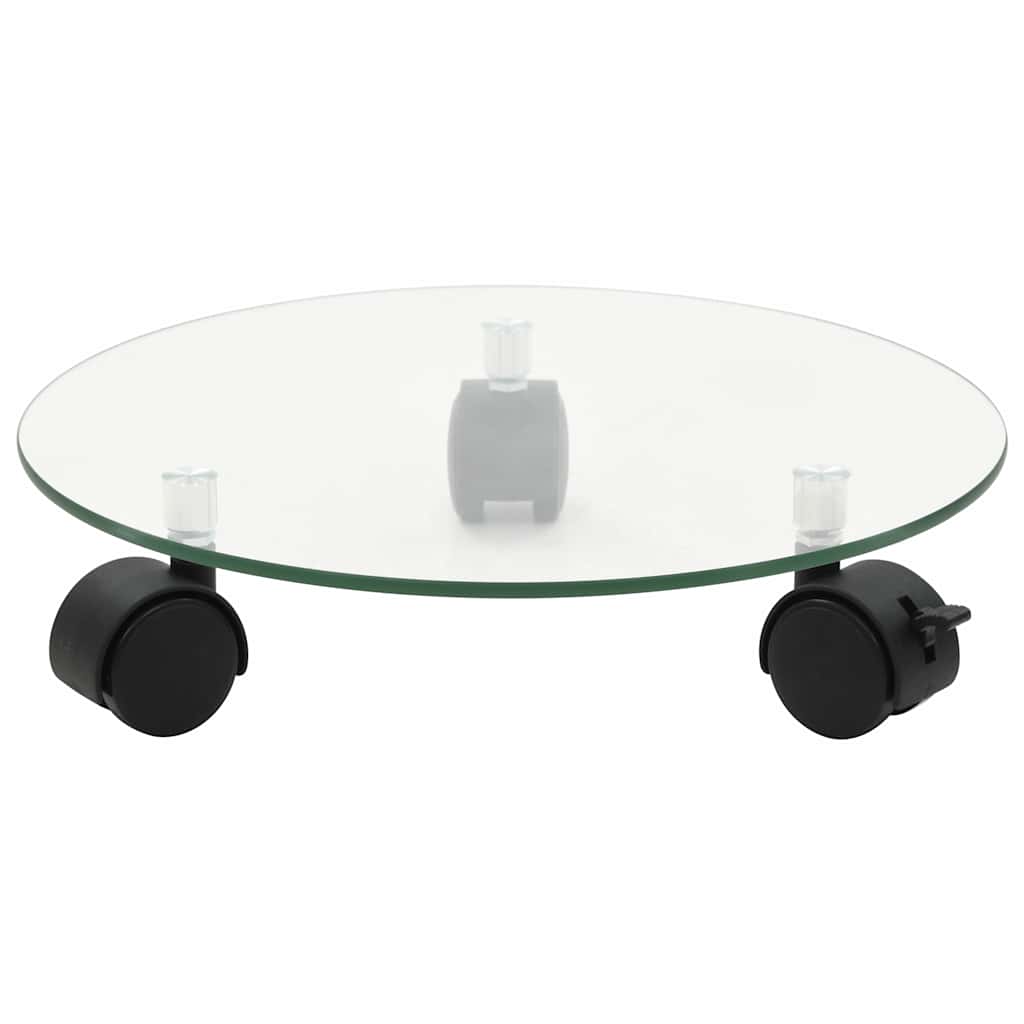 vidaXL Plant Rollers 4 pcs 28 cm Tempered Glass Round 2