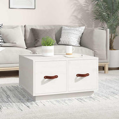 Coffee Table Solid Wood Pine in White