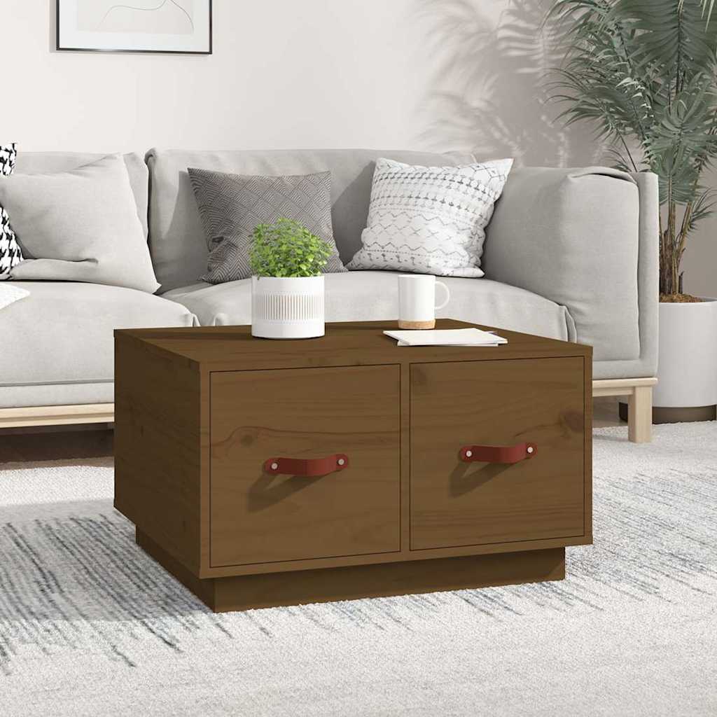 Coffee Table Solid Wood Pine in Honey Brown