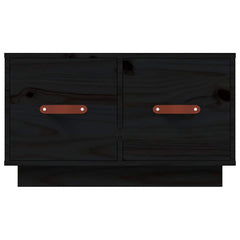 vidaXL Coffee Table Black 60x53x35 cm Solid Wood Pine 6