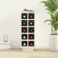 vidaXL Wine Cabinet White 23x34x61 cm Solid Wood Pine 3