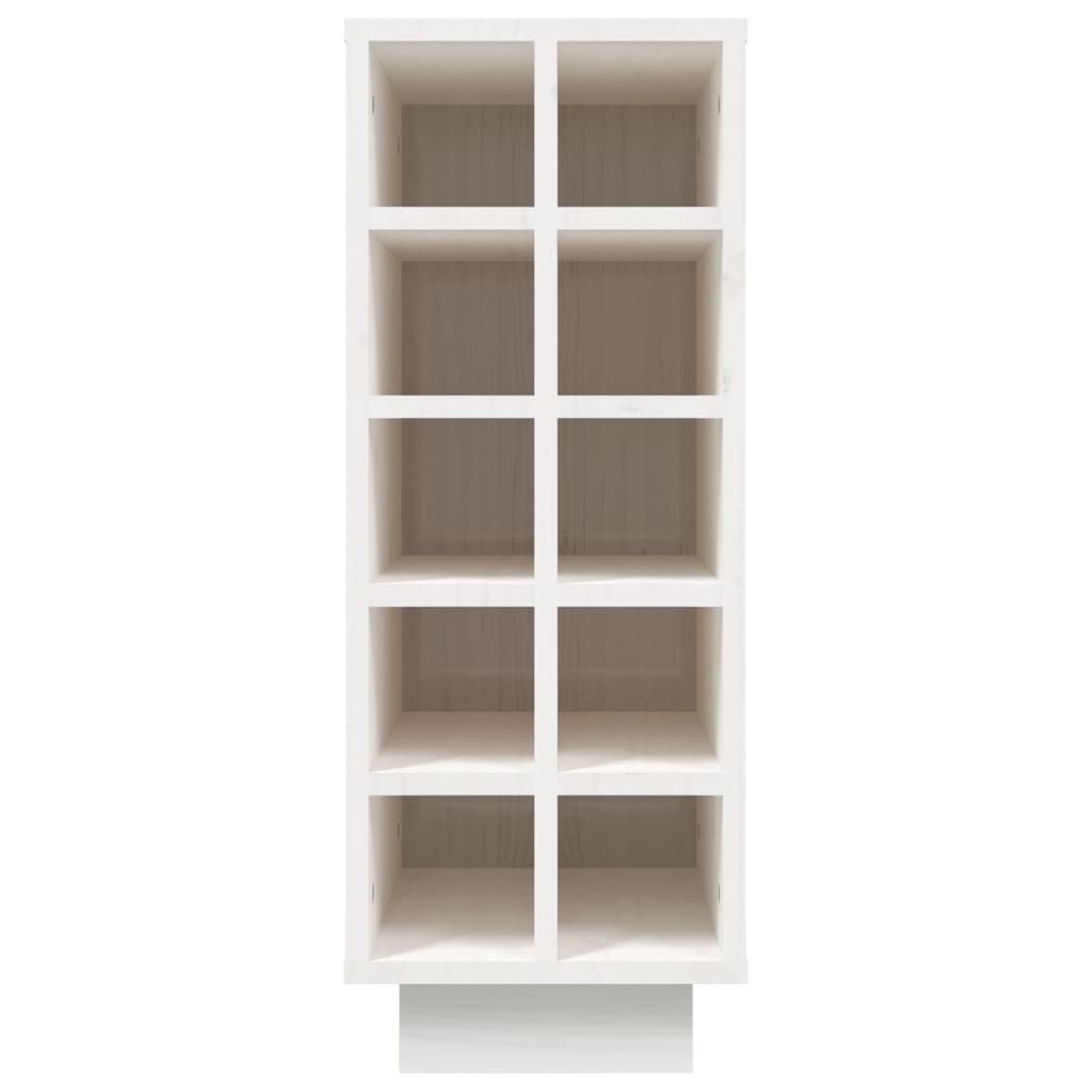 vidaXL Wine Cabinet White 23x34x61 cm Solid Wood Pine 5
