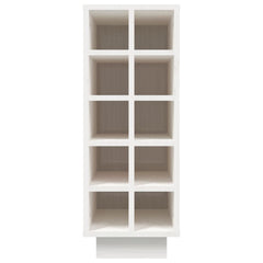 vidaXL Wine Cabinet White 23x34x61 cm Solid Wood Pine 5