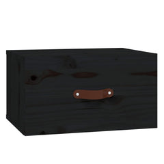 vidaXL Wall-mounted Bedside Cabinets 2 pcs Black 40x29.5x22 cm 5
