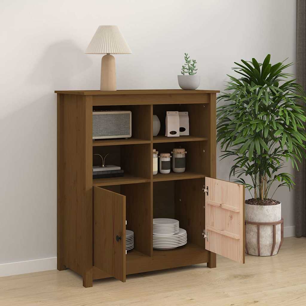 vidaXL Sideboard Honey Brown 83x41.5x100 cm Solid Wood Pine 3