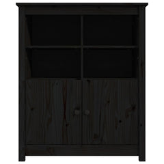 vidaXL Sideboard Black 83x41.5x100 cm Solid Wood Pine 6