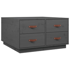 Coffee Table 80x80x45 cm Solid Wood Pine Grey