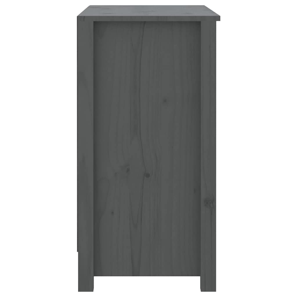 vidaXL Book Cabinet Grey 80x35x68 cm Solid Wood Pine 5