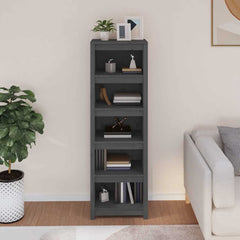 vidaXL Book Cabinet Grey 50x35x154 cm Solid Wood Pine 3