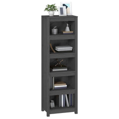 vidaXL Book Cabinet Grey 50x35x154 cm Solid Wood Pine 6