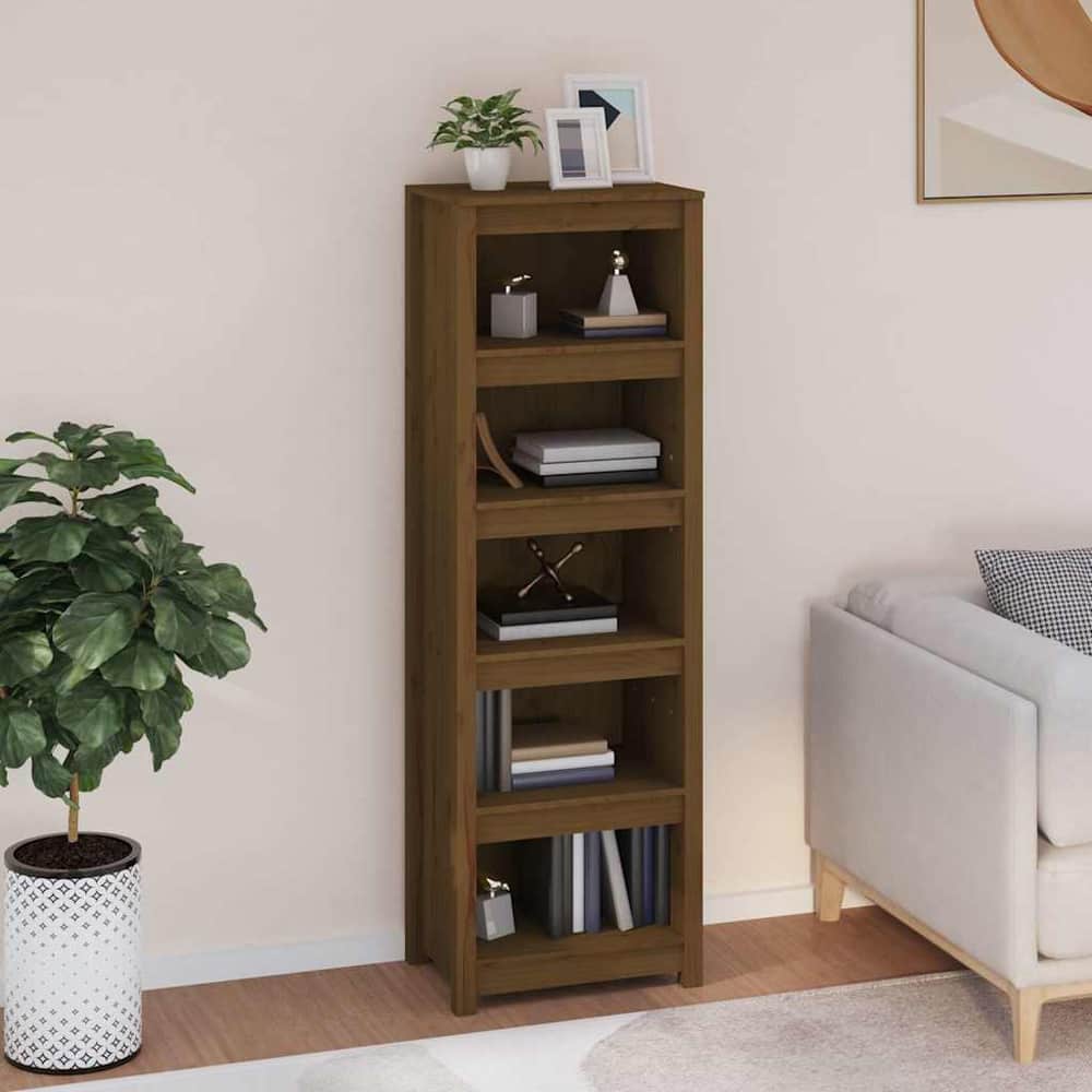 Book Cabinet 50x35x154 cm Solid Wood Pine Honey brown 154 cm