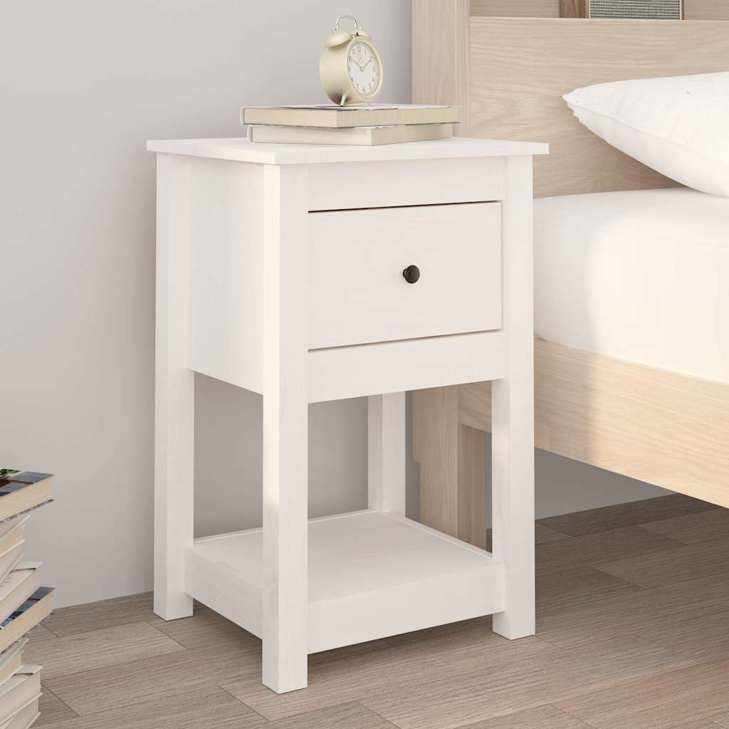 Bedside Cabinet Solid Wood Pine