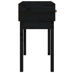 vidaXL Console Table Black 76.5x40x75 cm Solid Wood Pine 5