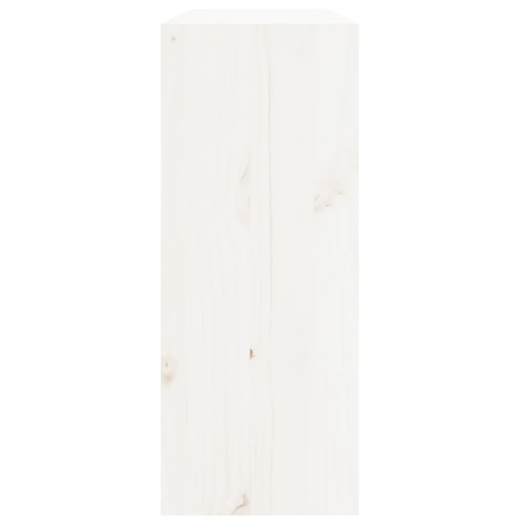 vidaXL Wine Cabinet White 62x25x62 cm Solid Wood Pine 5