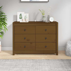 Side Cabinet Solid Wood Pine Honey brown 100 x 40 x 72 cm