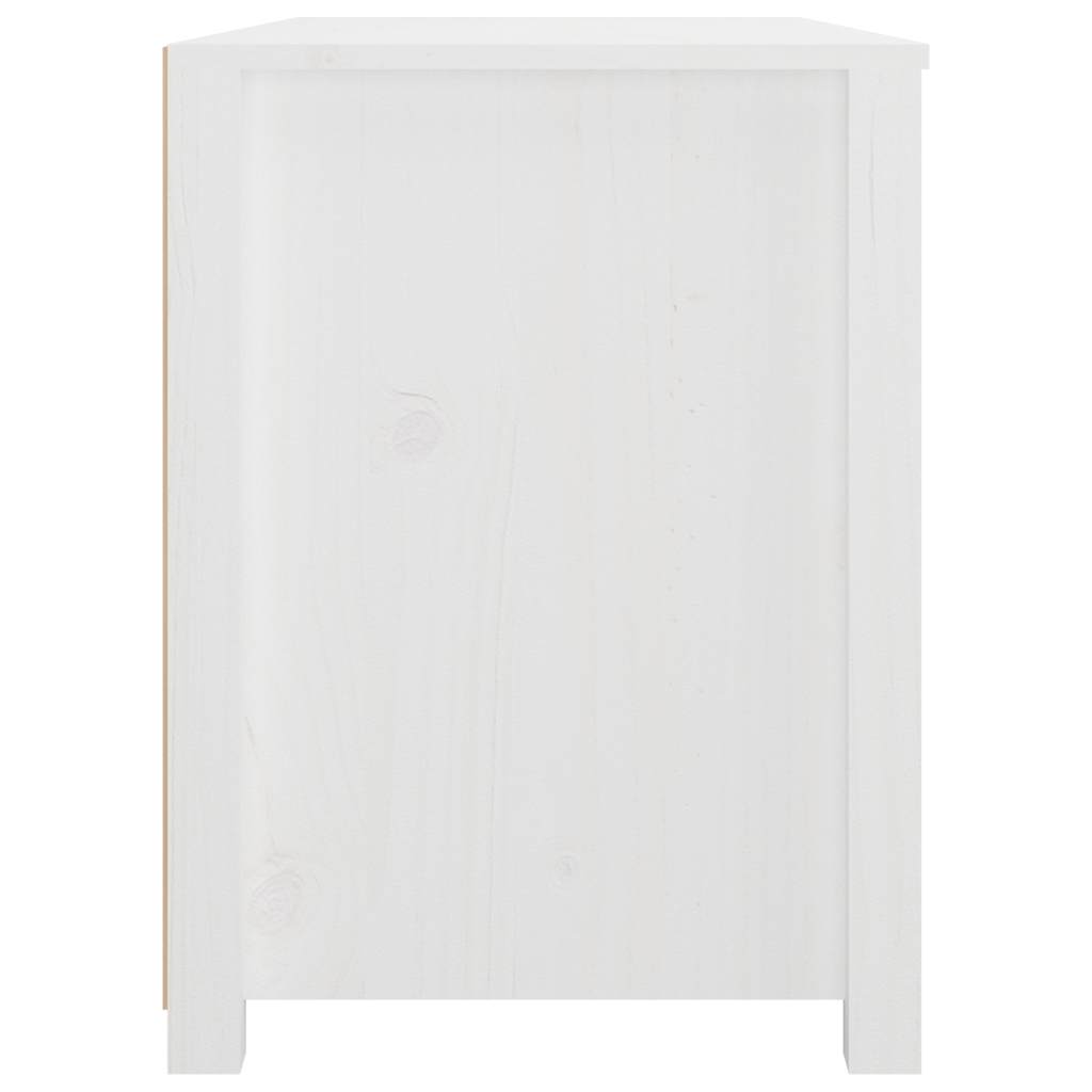 Side Cabinet Solid Wood Pine White 100 x 40 x 54 cm
