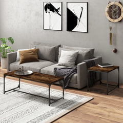 vidaXL Coffee Tables 2 pcs Smoked Oak Engineered Wood 3