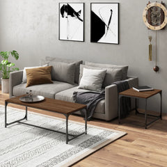 vidaXL Coffee Tables 2 pcs Brown Oak Engineered Wood 3