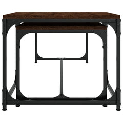 vidaXL Coffee Tables 2 pcs Brown Oak Engineered Wood 5