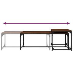 vidaXL Coffee Tables 2 pcs Brown Oak Engineered Wood 6