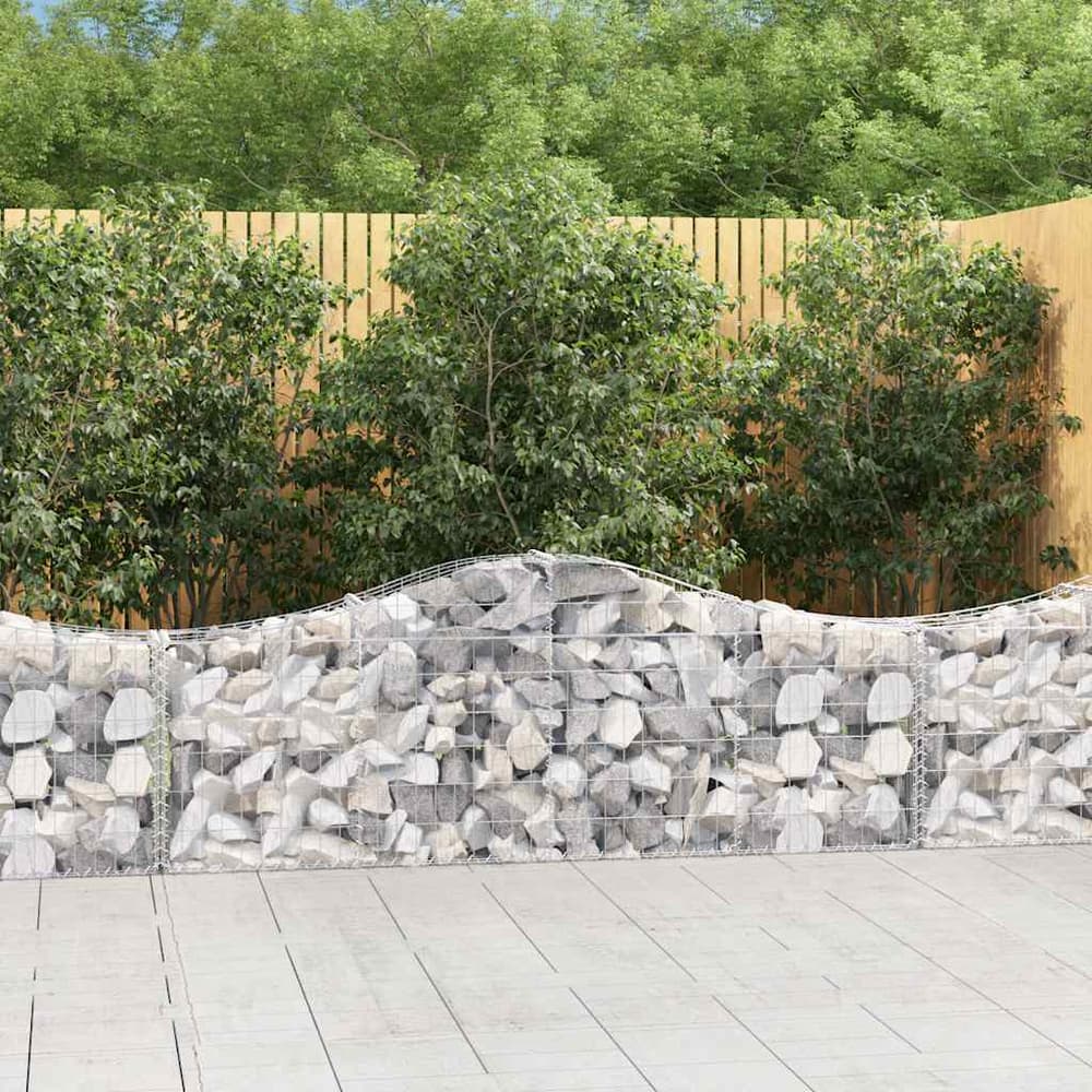 Arched Gabion Baskets Galvanised Iron