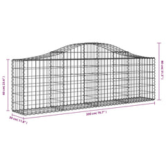 Arched Gabion Baskets Galvanised Iron