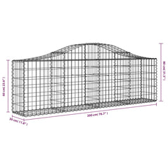 Arched Gabion Baskets Galvanised Iron