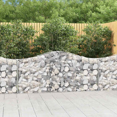 Arched Gabion Baskets Galvanised Iron 8 pcs 200 x 30 x 40/60 cm – 200 x 50 x 220/240 cm 200 x 30 x 80/100 cm