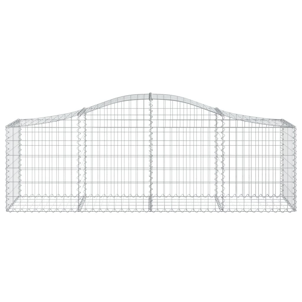 Arched Gabion Baskets Galvanised Iron 2 pcs 200 x 30 x 40/60 cm – 200 x 50 x 220/240 cm 200 x 50 x 60/80 cm