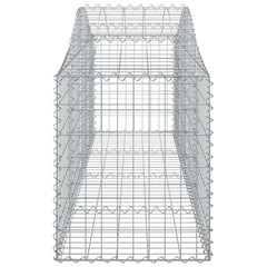 vidaXL Arched Gabion Baskets 2 pcs 200x50x60/80 cm Galvanised Iron 5