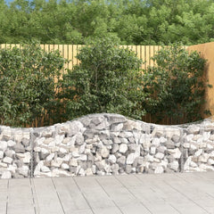 Arched Gabion Baskets Galvanised Iron 2 pcs 200 x 30 x 40/60 cm – 200 x 50 x 220/240 cm 200 x 50 x 60/80 cm