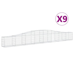 Arched Gabion Baskets Galvanised Iron 9 pcs 400 x 30 x 40/60 cm – 400 x 50 x 220/240 cm 400 x 30 x 40/60 cm