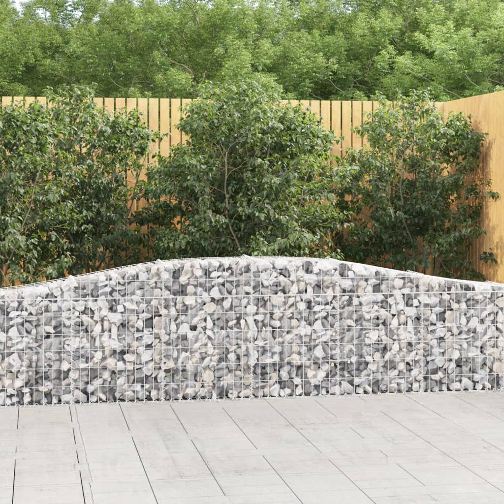 Arched Gabion Baskets Galvanised Iron
