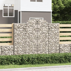 Arched Gabion Baskets Galvanised Iron 2 pcs 200 x 30 x 40/60 cm – 200 x 50 x 220/240 cm 200 x 30 x 160/180 cm