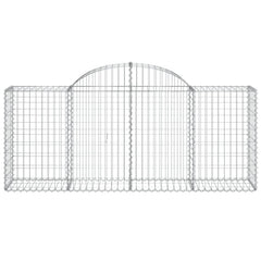 vidaXL Arched Gabion Baskets 2 pcs 200x50x80/100 cm Galvanised Iron 4