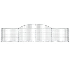 vidaXL Arched Gabion Baskets 2 pcs 300x30x60/80 cm Galvanised Iron 4