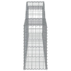 vidaXL Arched Gabion Baskets 2 pcs 300x30x60/80 cm Galvanised Iron 5