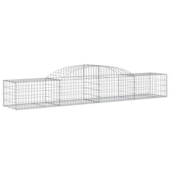 vidaXL Arched Gabion Baskets 2 pcs 300x50x40/60 cm Galvanised Iron 3