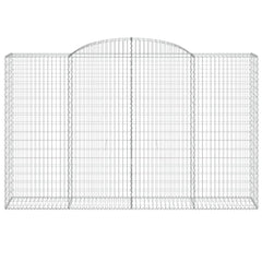 Arched Gabion Baskets Galvanised Iron 3 pcs 300 x 30 x 40/60 cm – 300 x 50 x 220/240 cm 300 x 50 x 180/200 cm